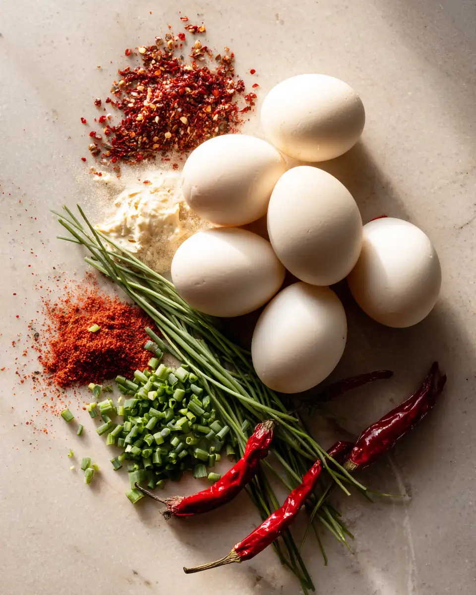 Ingredients for Turn Up the Heat with This Irresistible Spicy Egg Salad Recipe