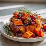 Delicious Squash and Carrot Bake with a Sweet Cranberry Honey Drizzle - Featured Image