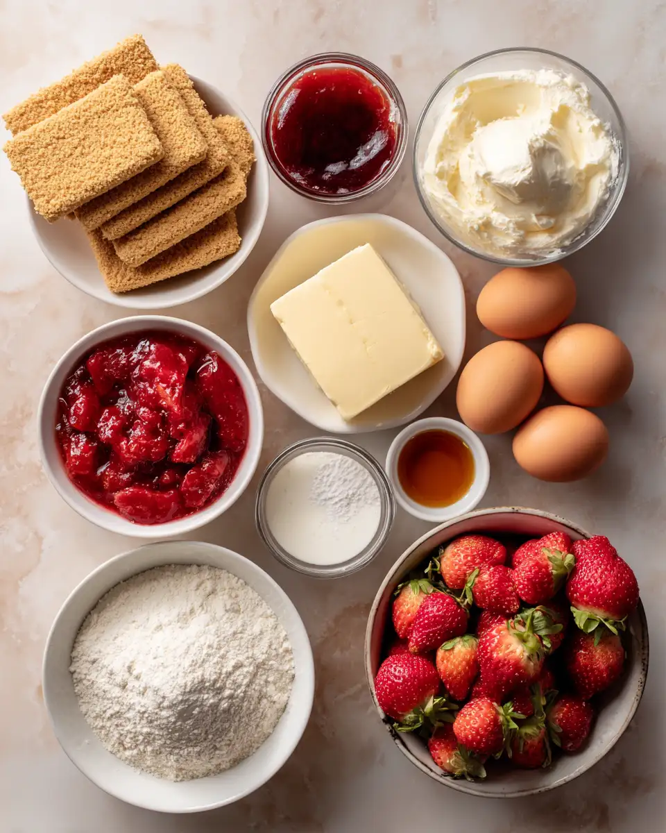 Ingredients for Deliciously Creamy Strawberry Cheesecake Your Taste Buds Will Love