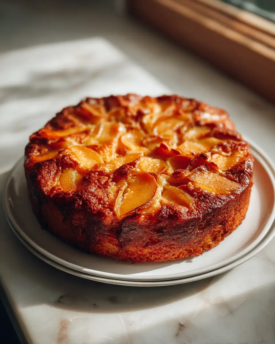 Final dish - Sweet and Juicy Summer Peach Cake Perfect for Warm Days