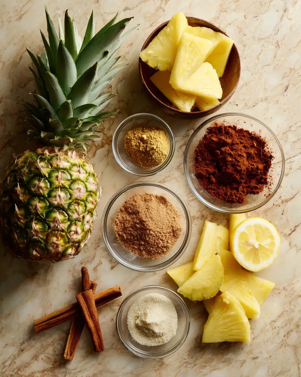 Ingredients for Sweet & Smoky Pineapple Brown Sugar: A Tropical Twist to Elevate Your Dishes