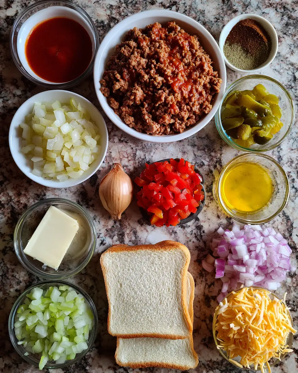 Ingredients for The Ultimate Texas Toast Sloppy Joes Recipe You Have to Try
