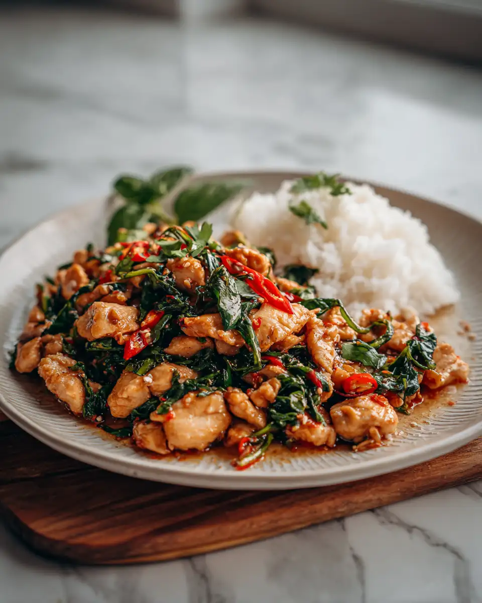 Final dish - Discover the Irresistible Flavors of Thai Basil Chicken