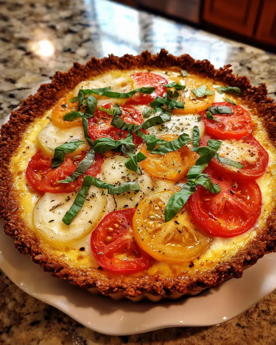 Ingredients for Delicious Tomato Tart with a Crispy Brown Rice Crust Perfect for Summer
