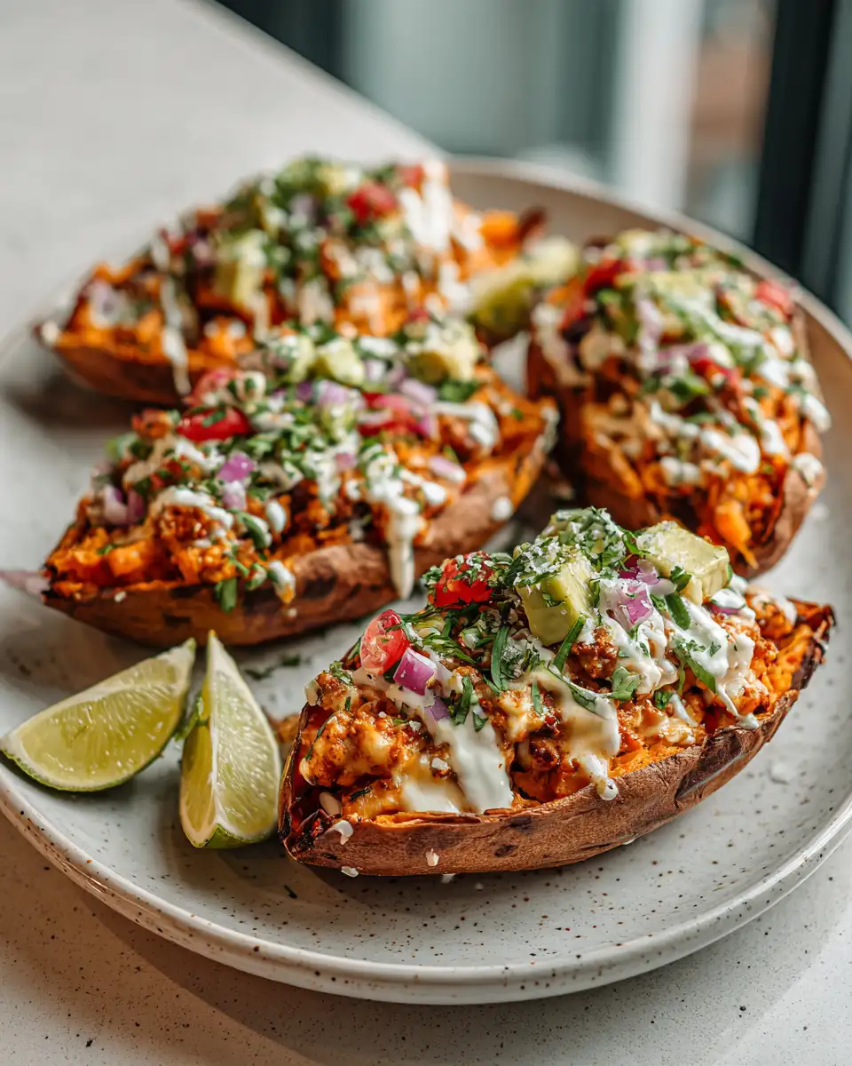 Final dish - Deliciously Healthy Turkey Taco Stuffed Sweet Potatoes to Satisfy Your Cravings