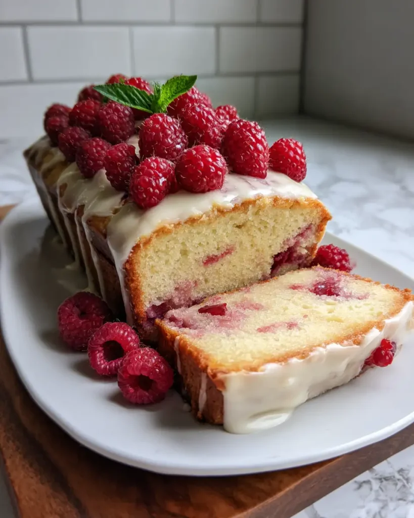 Decadent Delight: Indulge in the Irresistible White Chocolate Raspberry Loaf Cake - Featured Image