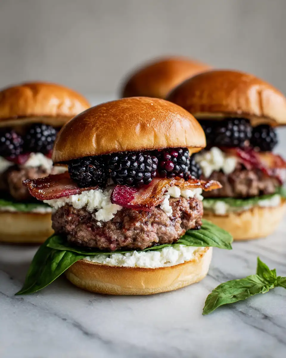 Ingredients for Juicy Bacon Blackberry Cheesecake Burger The Ultimate Flavor Fusion