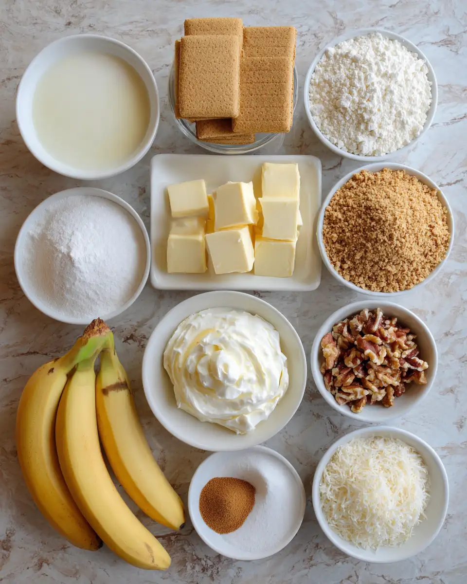 Ingredients for Decadent Banana Pudding Crunch Cheesecake Recipe to Satisfy Your Sweet Tooth