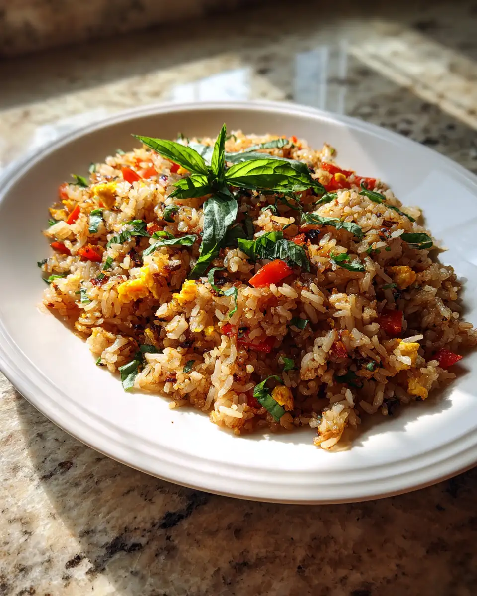 Final dish - Discover the Irresistible Flavor of Basil Fried Rice