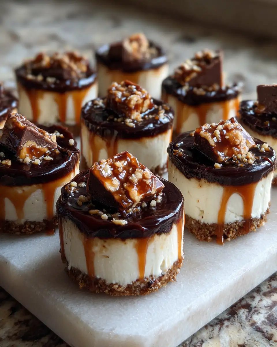 Final dish - Irresistible Caramel Apple Chocolate Cheesecake Bites That Will Sweeten Your Day