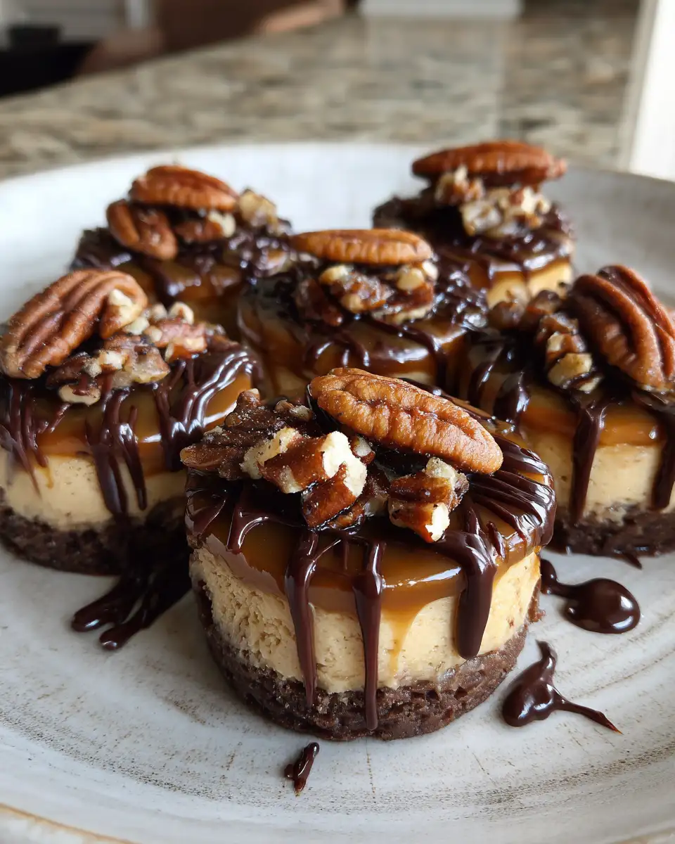Irresistible Chocolate Caramel Pecan Cheesecake Bites to Satisfy Your Sweet Tooth - Featured Image