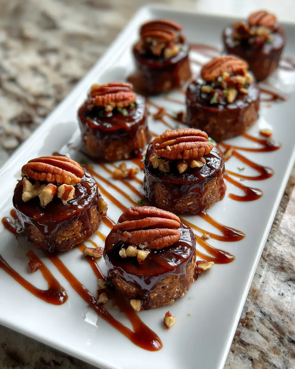 Final dish - Irresistible Chocolate Caramel Pecan Cheesecake Bites to Satisfy Your Sweet Tooth