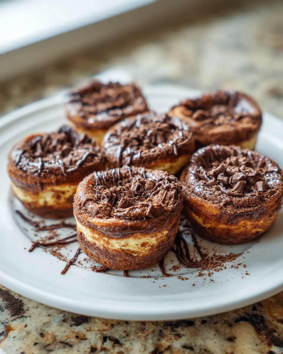 Final dish - Irresistible Chocolate Churro Cheesecake Bites That Will Sweeten Your Day