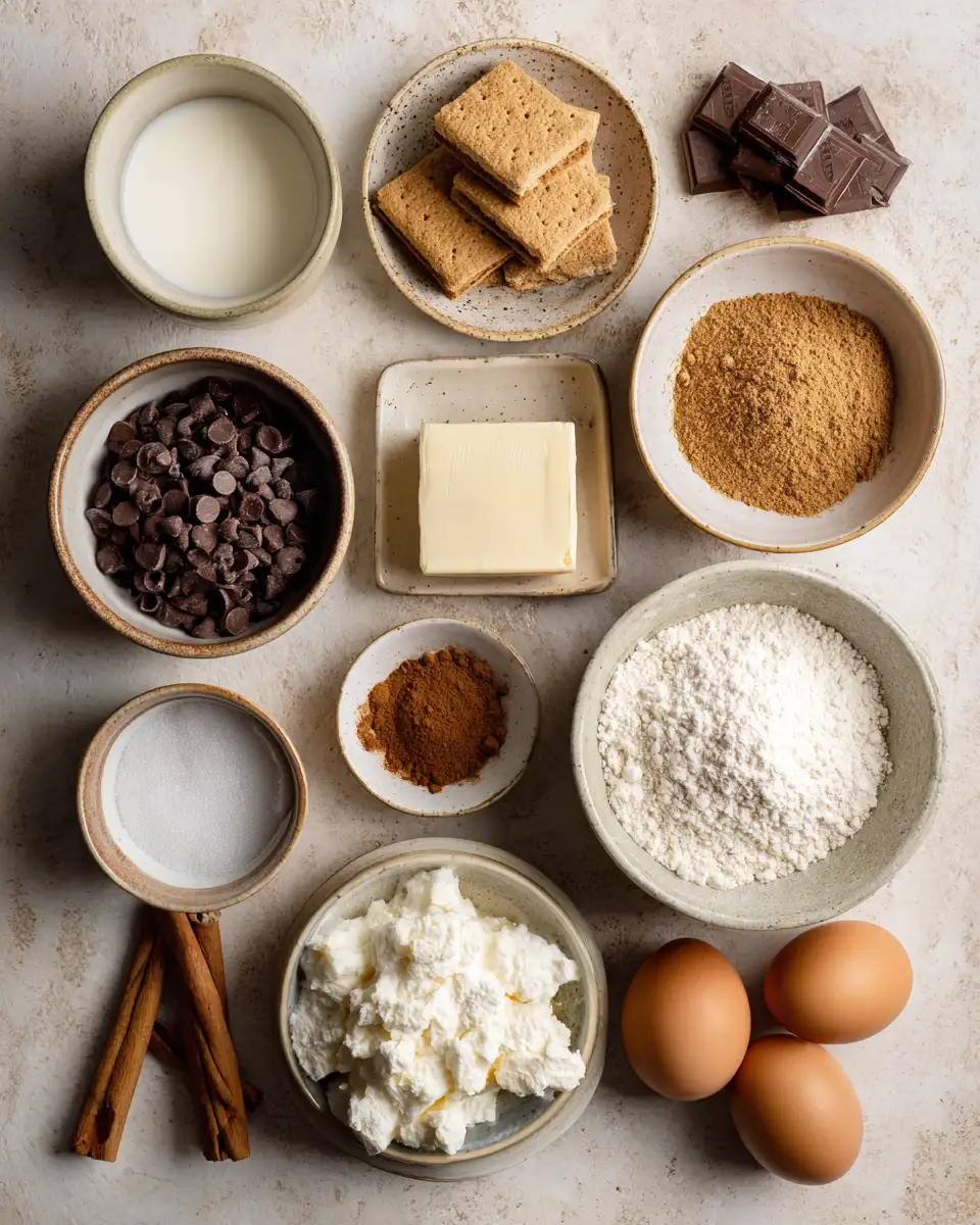 Ingredients for Irresistible Chocolate Churro Cheesecake Bites That Will Sweeten Your Day