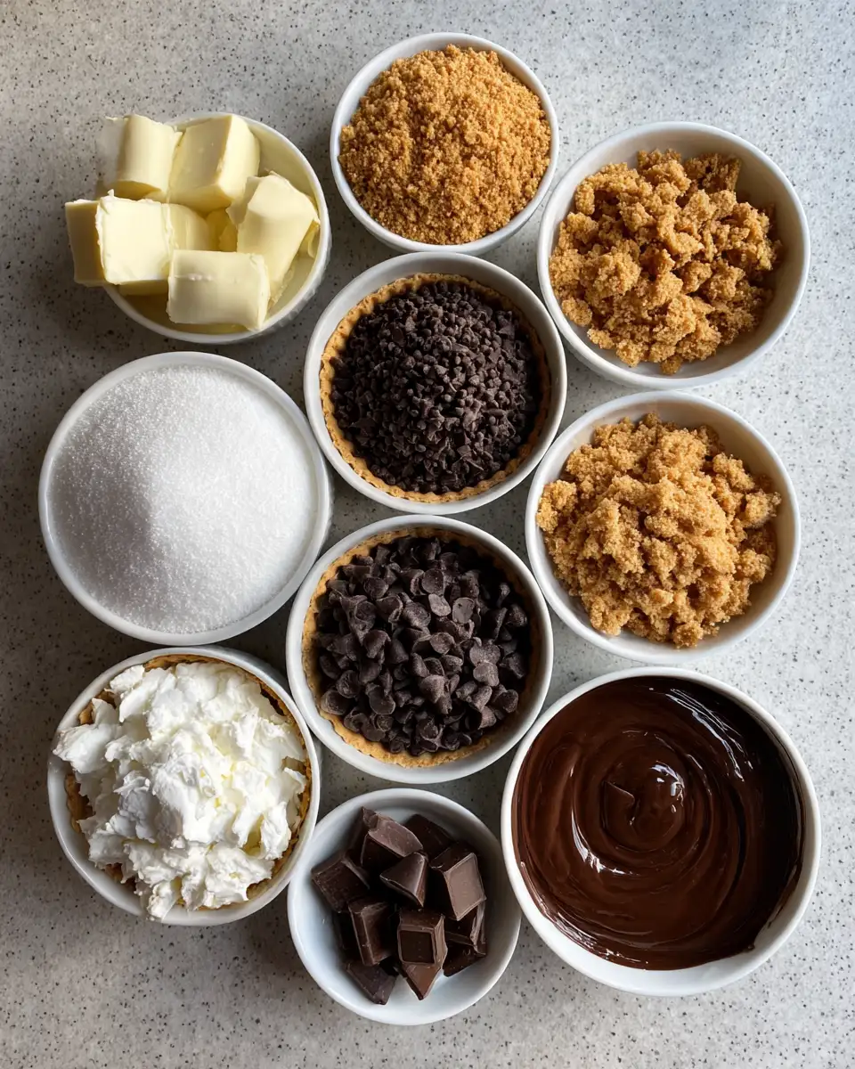 Ingredients for Decadent Chocolate Fudge Cheesecake Cups Your New Favorite Dessert