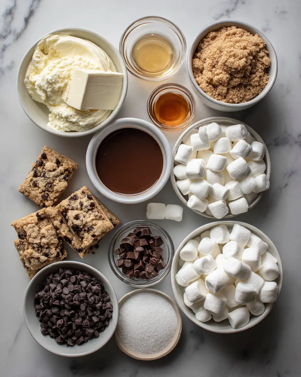 Ingredients for Irresistible Chocolate Marshmallow Cheesecake Bites You Must Try