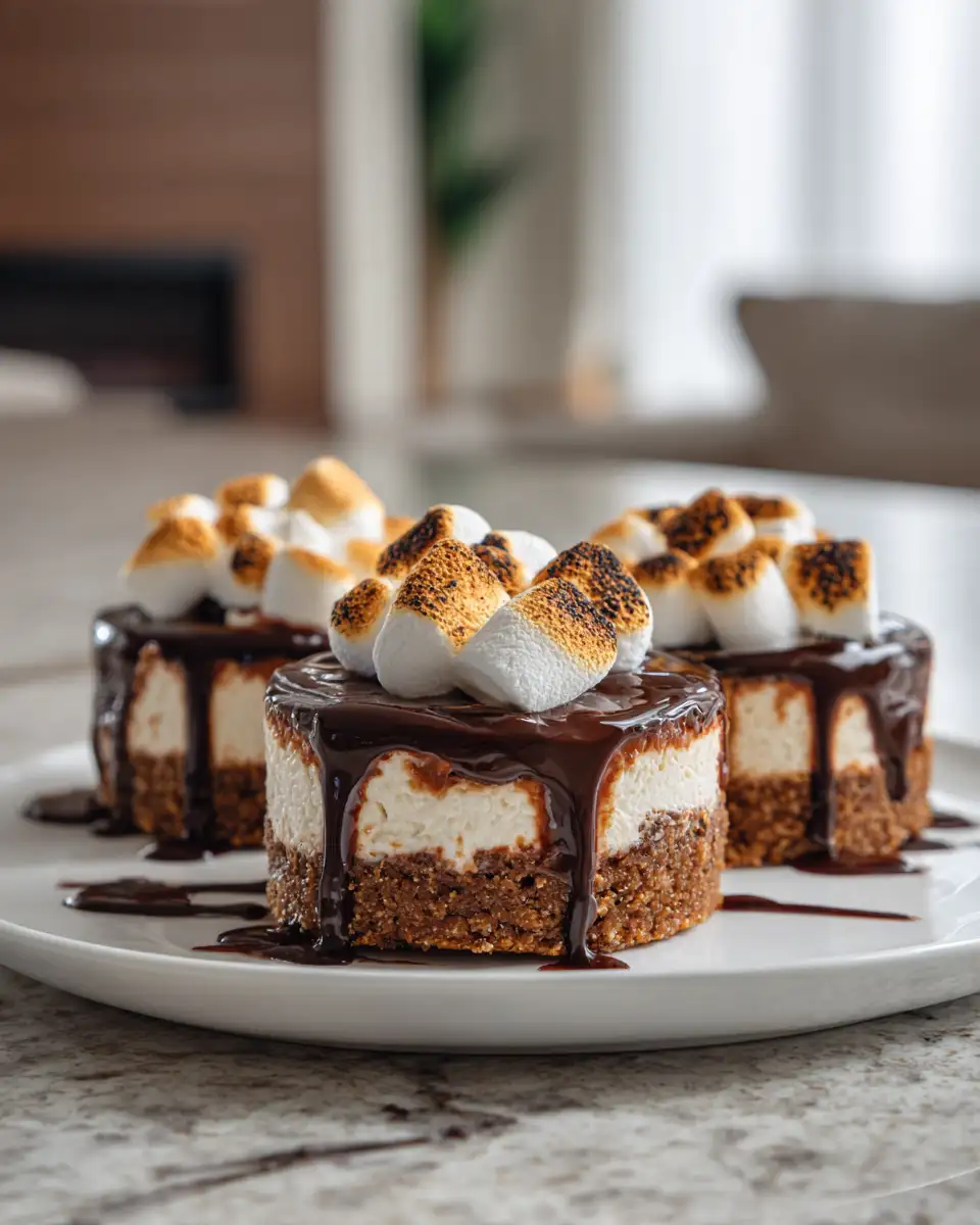 Final dish - Irresistible Chocolate S'mores Cheesecake Bites That Will Sweeten Your Day
