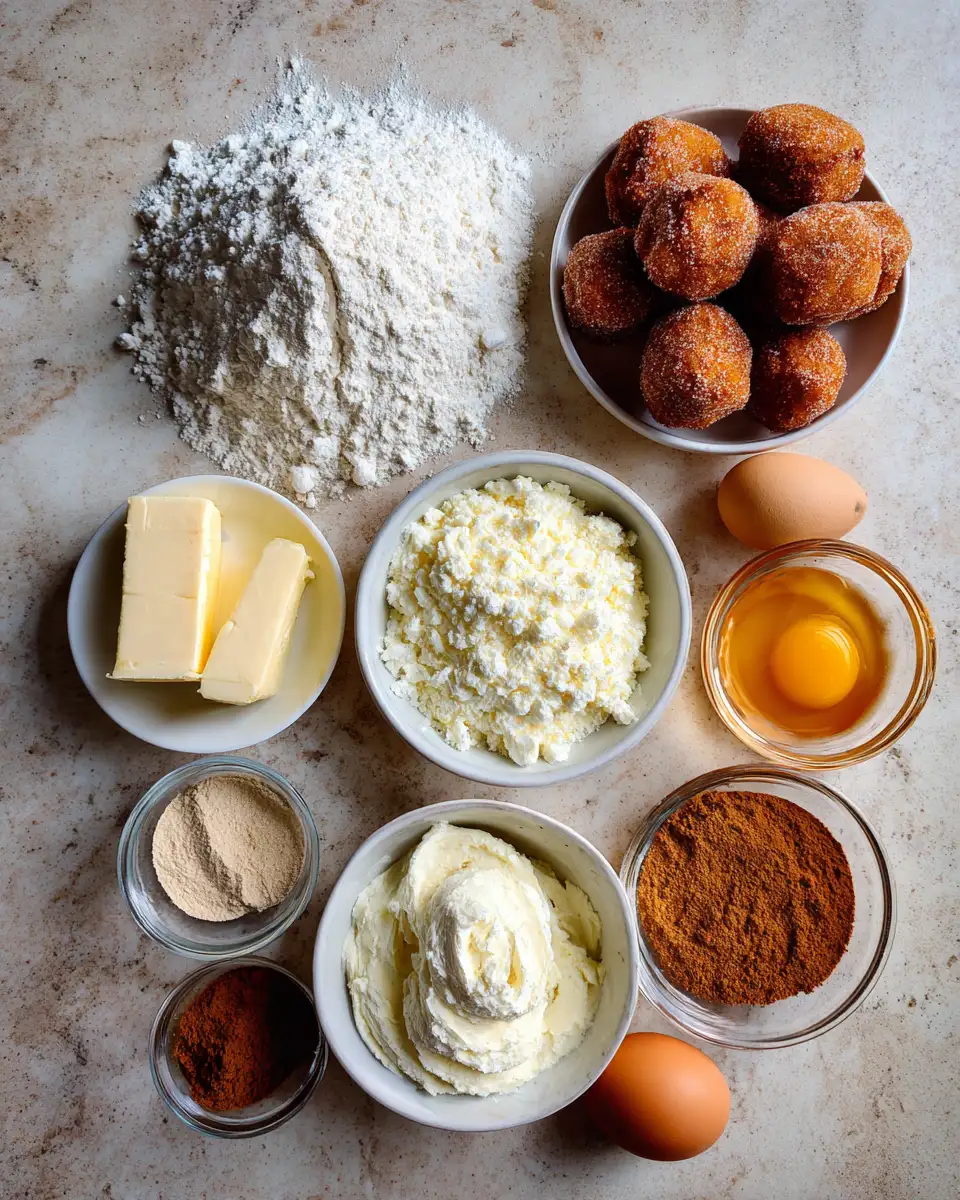 Ingredients for Irresistible Churro Cheesecake Cookie Bites That Will Sweeten Your Day