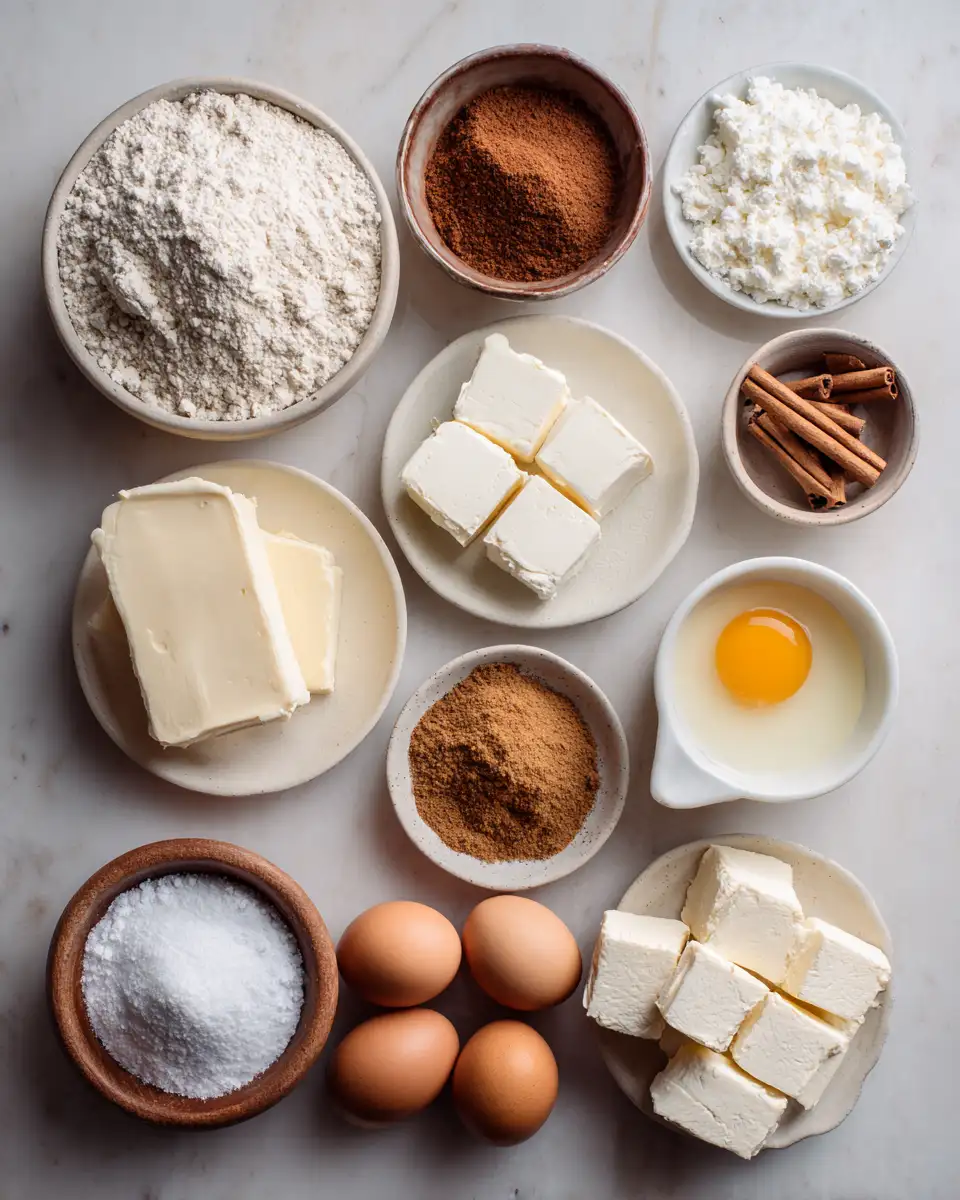 Ingredients for Irresistible Cinnamon Roll Cheesecake Bars That Will Satisfy Your Sweet Tooth