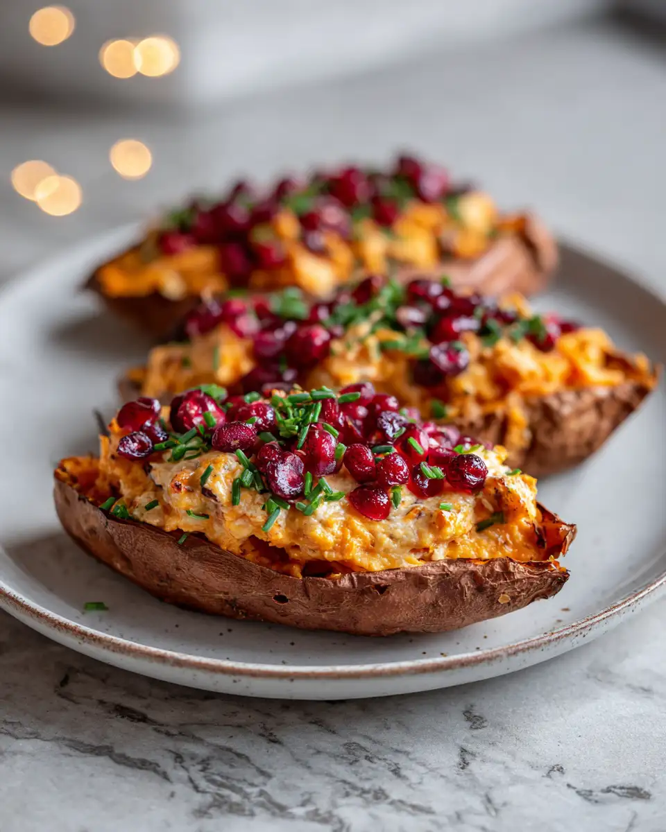 Final dish - Delight Your Taste Buds with Cranberry Apple Twice-Baked Sweet Potatoes