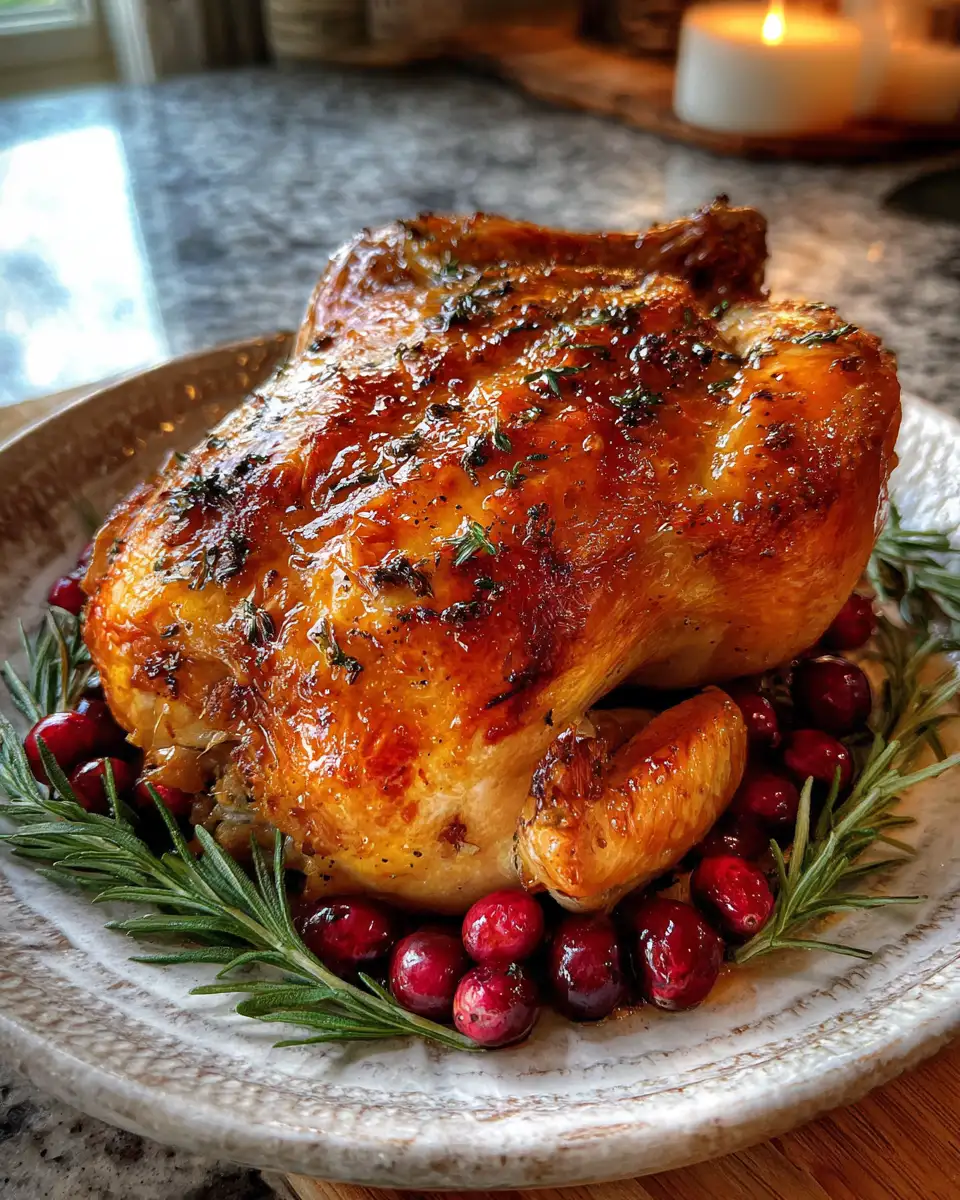 Final dish - Juicy Cranberry Maple Roast Chicken Your New Holiday Favorite