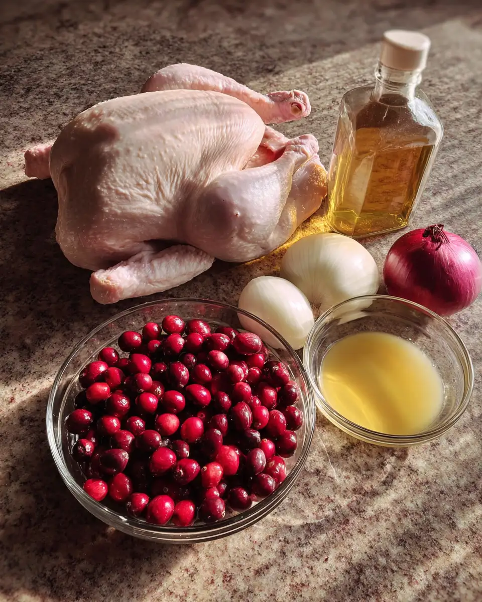 Ingredients for Juicy Cranberry Maple Roast Chicken Your New Holiday Favorite