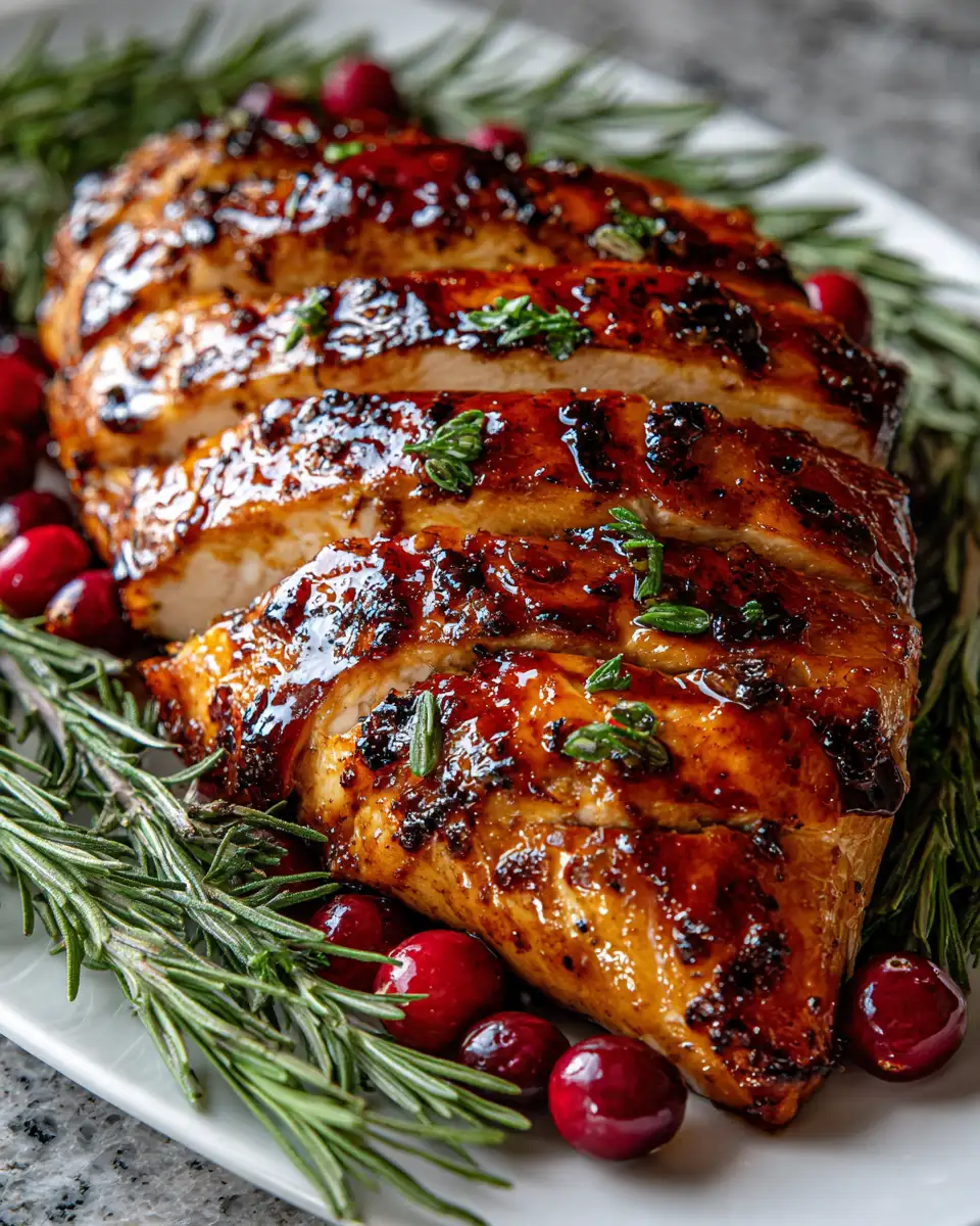 Final dish - Juicy Cranberry Orange Turkey Breast Perfect for Your Holiday Feast