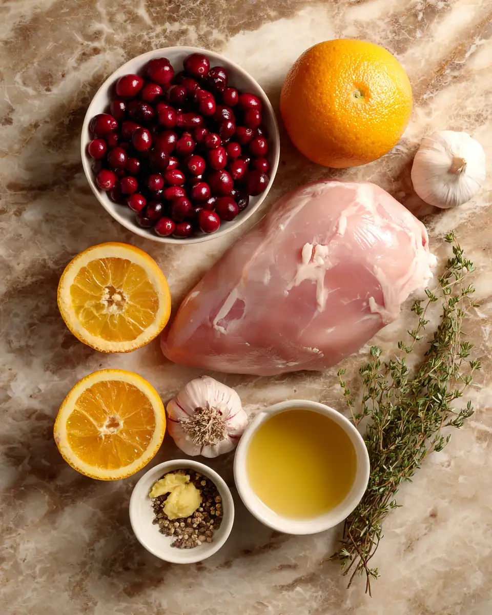 Ingredients for Juicy Cranberry Orange Turkey Breast Perfect for Your Holiday Feast