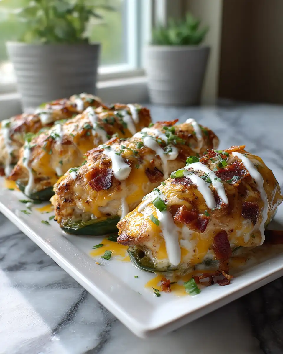 Irresistible Creamy Jalapeño Popper Chicken Bombs with Cheddar Drizzle - Featured Image