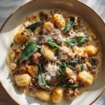 Deliciously Dreamy Creamy Tuscan Sausage Gnocchi Recipe - Featured Image