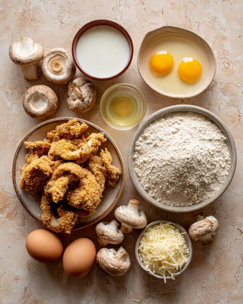 Ingredients for Crispy Delicious Fried Mushrooms Your New Favorite Snack