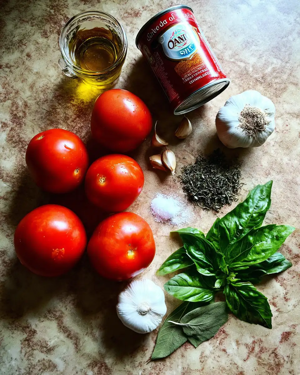 Ingredients for Authentic Homemade Italian Tomato Sauce Your Taste Buds Will Love