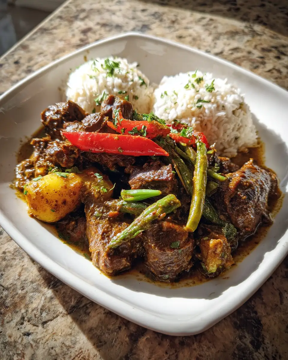 Final dish - Spice Up Your Taste Buds with Authentic Jamaican Curry Goat