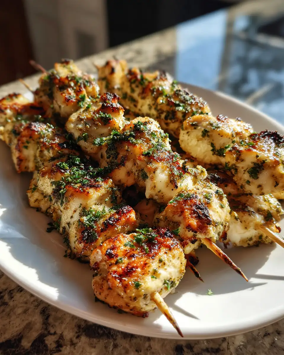 Final dish - Irresistible Lover Garlic Parmesan Chicken Skewers to Satisfy Your Cravings