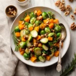 Sweet and Savory Maple Glazed Brussels Sprouts and Butternut Squash Salad - Featured Image