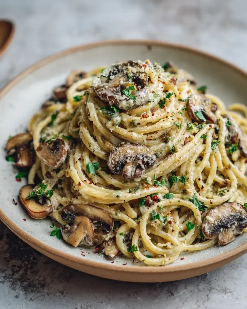 Creamy Mushroom Spaghetti Aglio Olio Your New Favorite Comfort Food - Featured Image