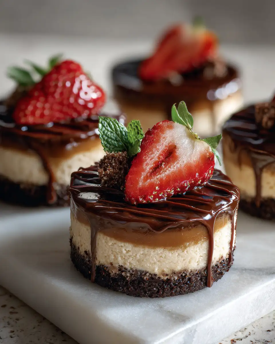 Final dish - Irresistible No-Bake Chocolate Caramel Cheesecake Bites to Satisfy Your Sweet Tooth