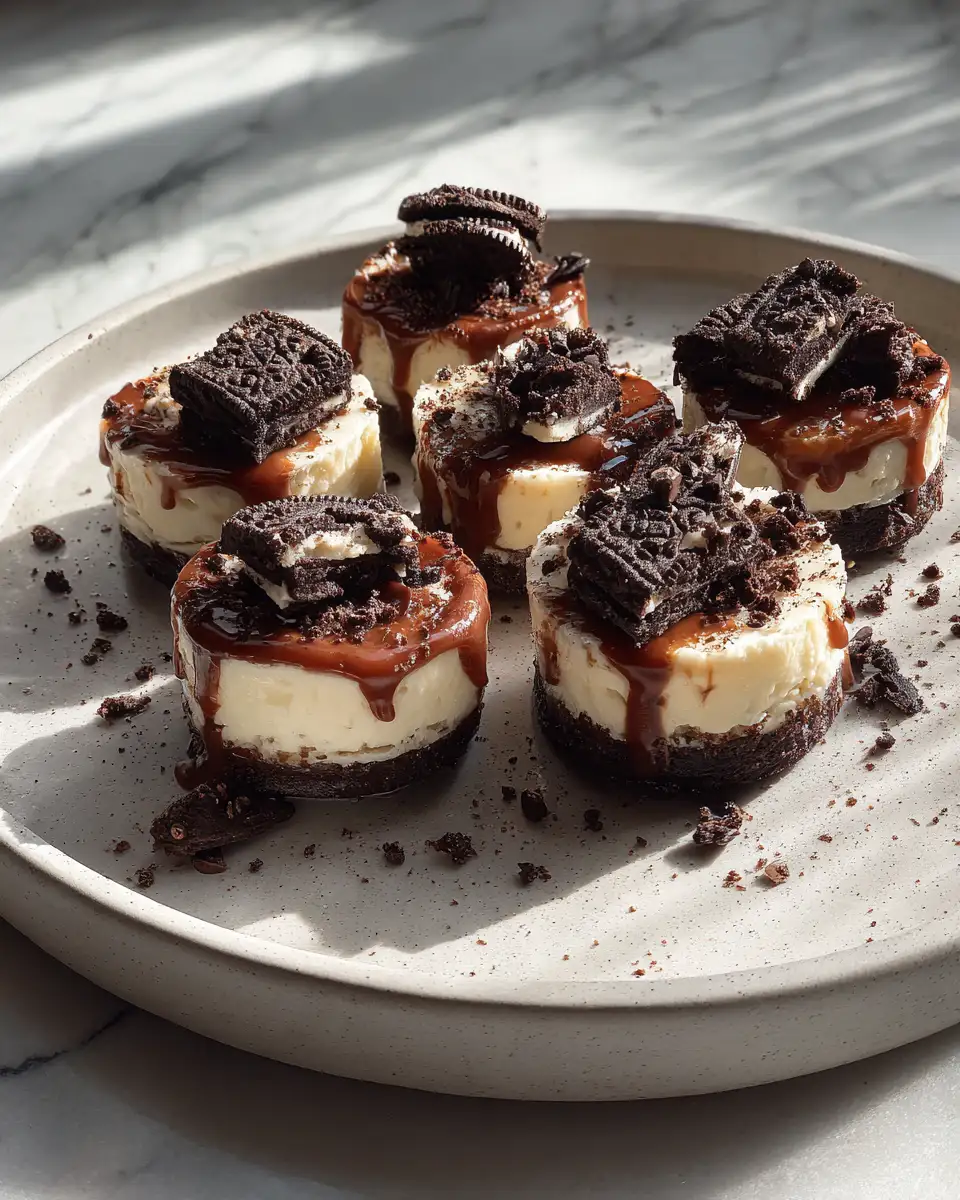 Final dish - Irresistible No-Bake Oreo Caramel Cheesecake Bites Perfectly Sweet and Creamy