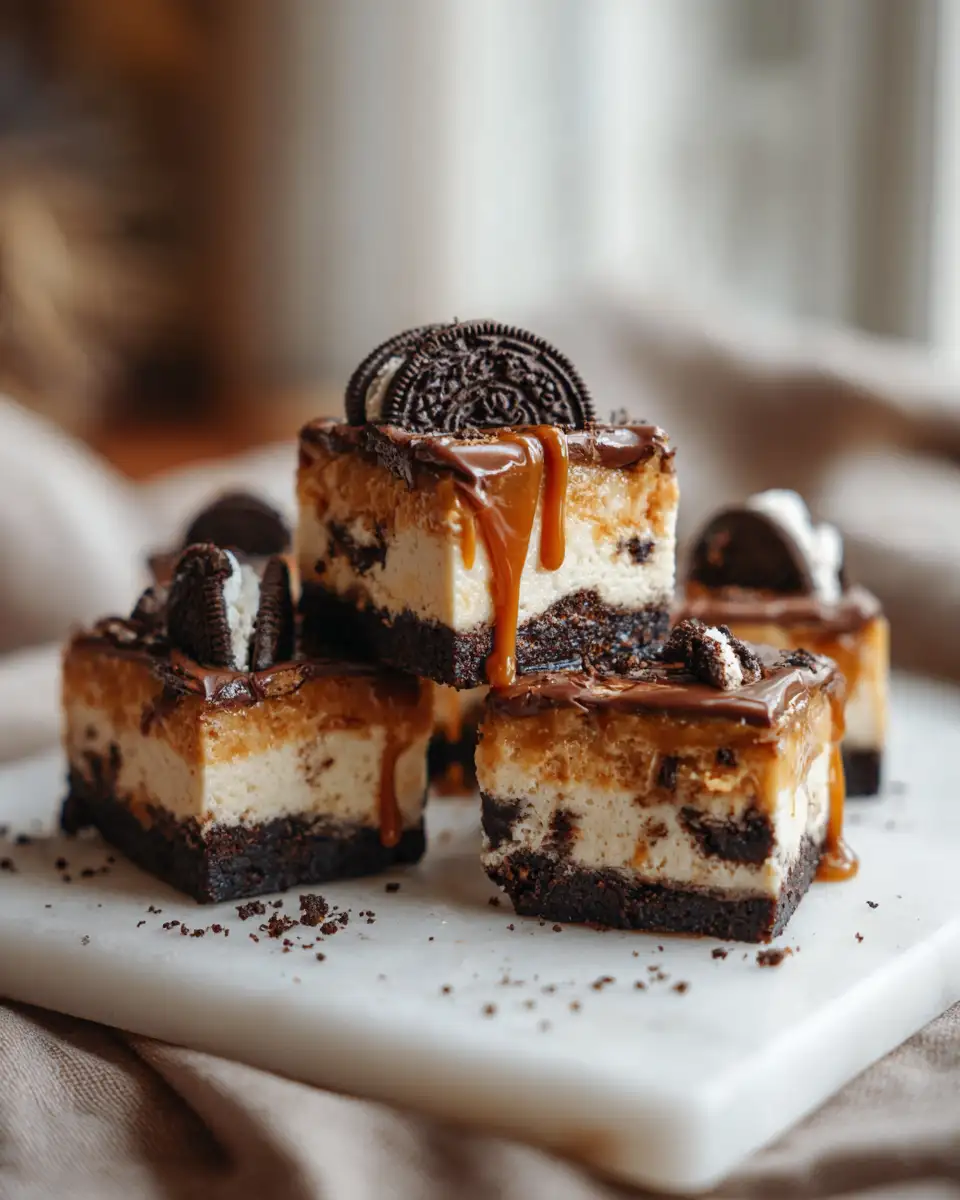 Irresistible Oreo Caramel Cheesecake Bars You Need to Try - Featured Image