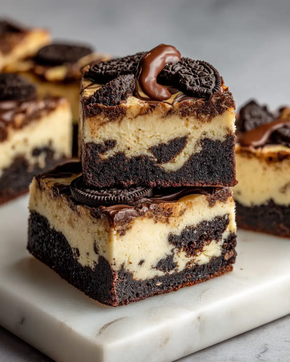 Final dish - Irresistible Oreo Cheesecake Brownie Bars You Must Try