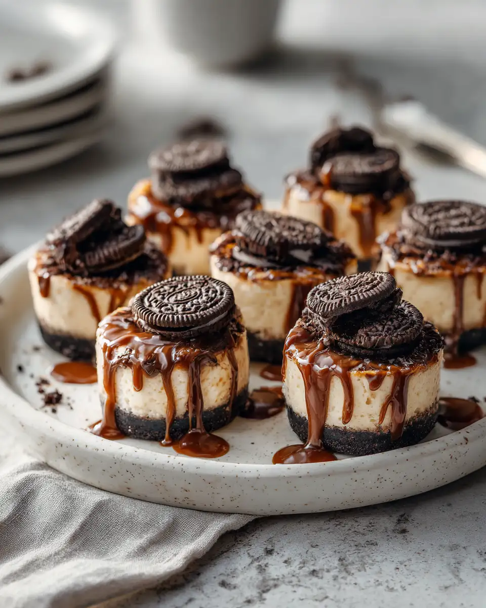 Final dish - Irresistible Oreo Chocolate Caramel Cheesecake Bites to Satisfy Your Sweet Tooth