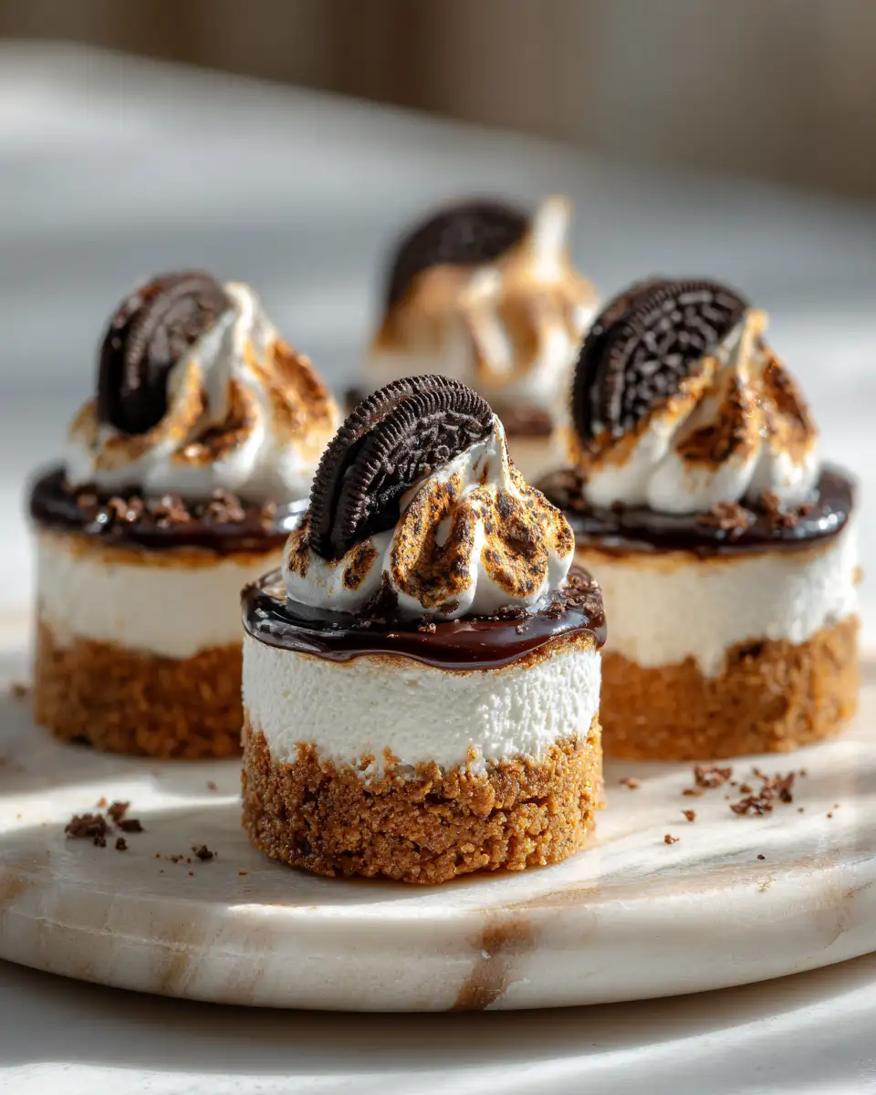 Final dish - Irresistible Oreo S'mores Cheesecake Bites That Will Satisfy Your Sweet Tooth