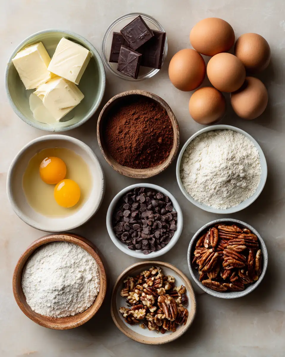 Ingredients for Irresistible Pecan Pie Brownie Bites That Will Sweeten Your Day