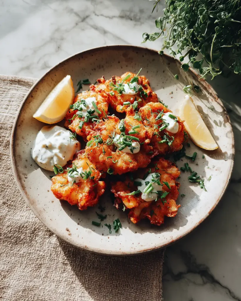 Crispy Shrimp Fritters with Zesty Lime Mayonnaise Perfect for a Flavorful Bite - Featured Image
