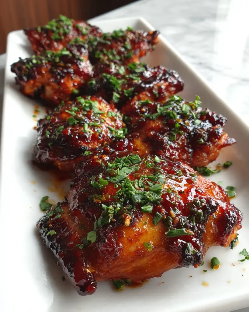 Irresistible Sticky Spicy BBQ Chicken Thighs Recipe to Satisfy Your Cravings - Featured Image