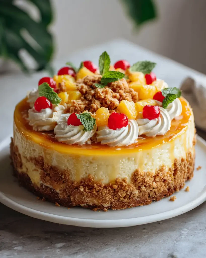 Delight in Paradise with Our Tropical Fruit Cheesecake Crumb Cake - Featured Image