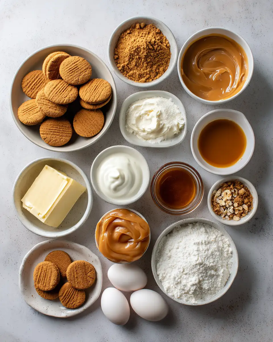 Ingredients for Irresistible Biscoff Caramel Mini Cheesecakes You Need to Try