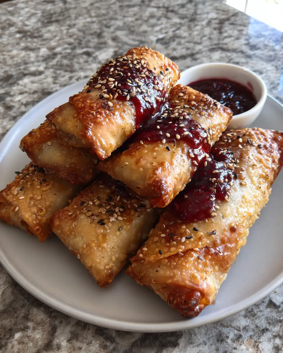 Final dish - Delicious Blueberry Cream Cheese Egg Rolls Ready in Just 30 Minutes