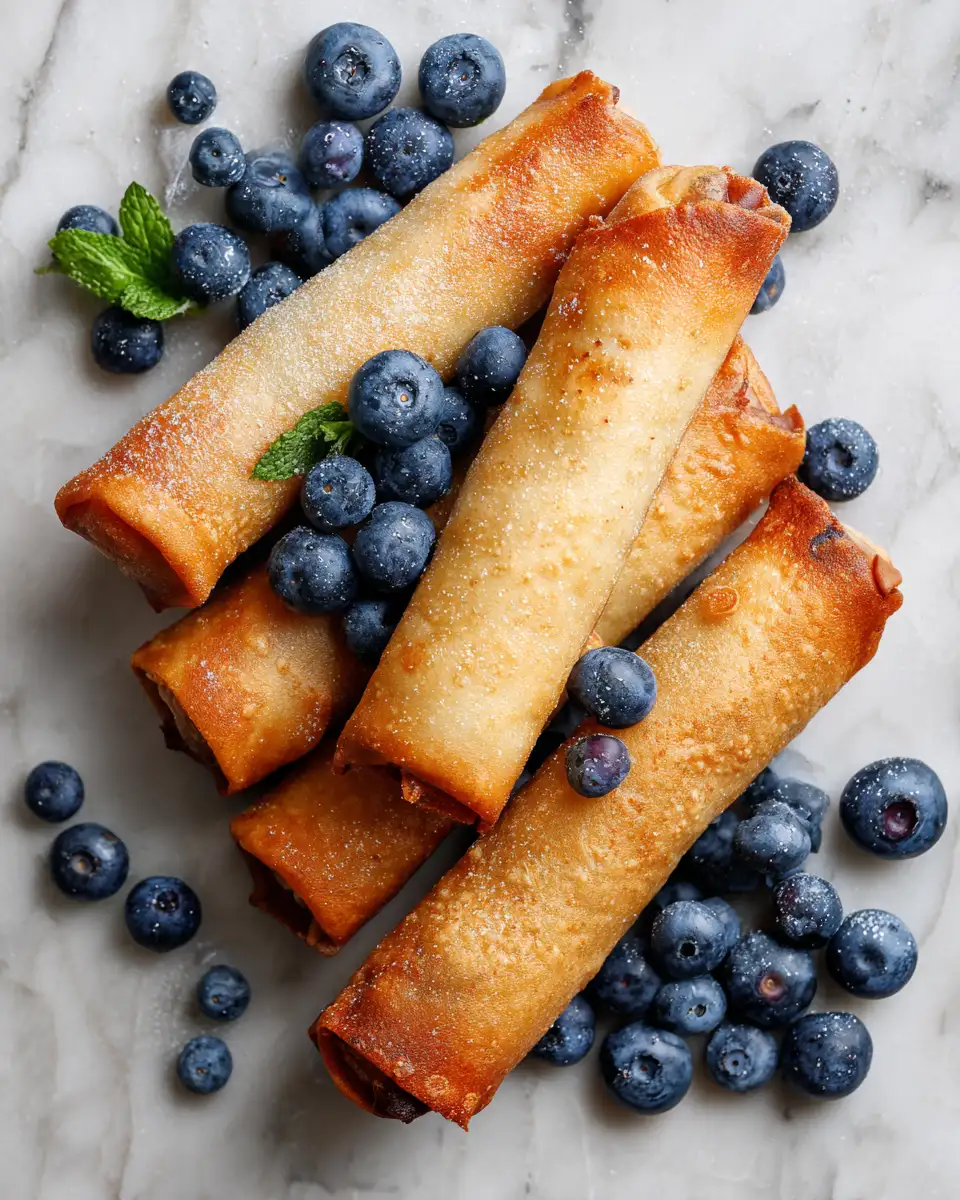 Ingredients for Delicious Blueberry Cream Cheese Egg Rolls Ready in Just 30 Minutes