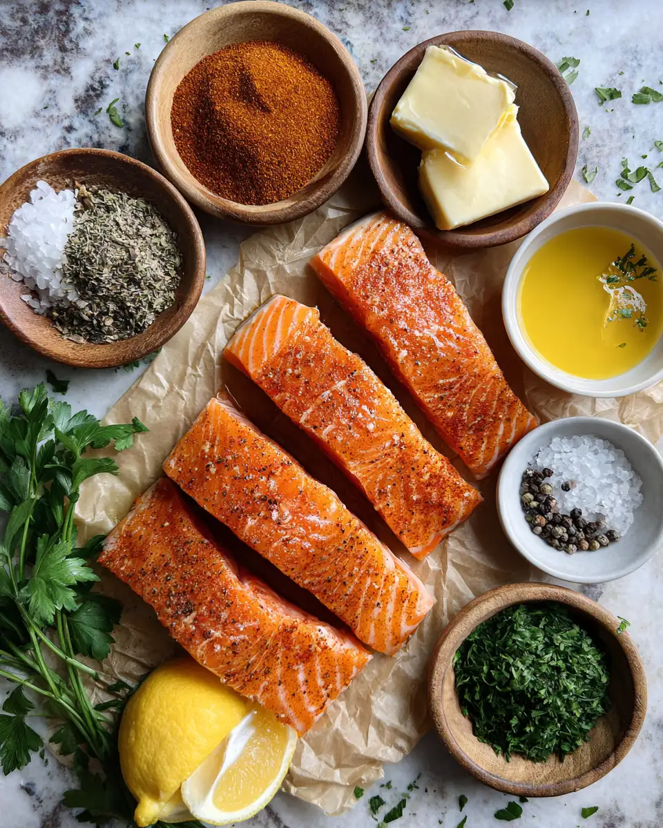 Ingredients for Irresistible Cajun Honey Butter Salmon Recipe to Satisfy Your Cravings